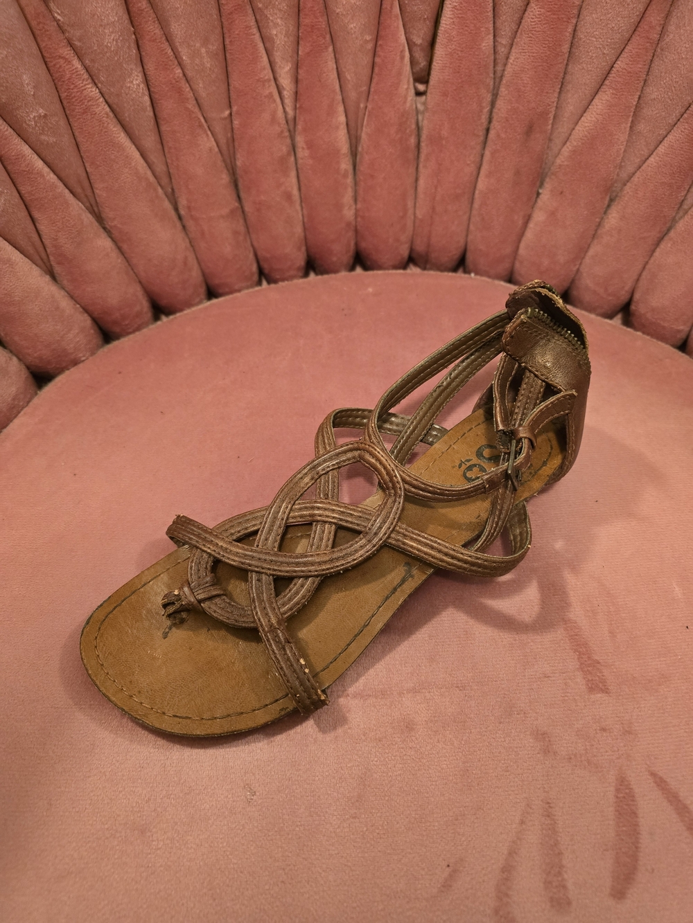 SO Brown Strappy Knot Detail Women’s Sandals